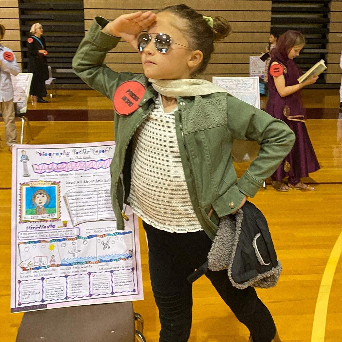 stmschoolatown's tweet image. #STMscholars Our 3rd Graders held their annual "Living Wax Museum" where they had to memorize a speech, complete a poster and dress up as a character from history — always a highlight of the school year to see the creativity! #STMspirit #theSTMdifference ❤️🖤