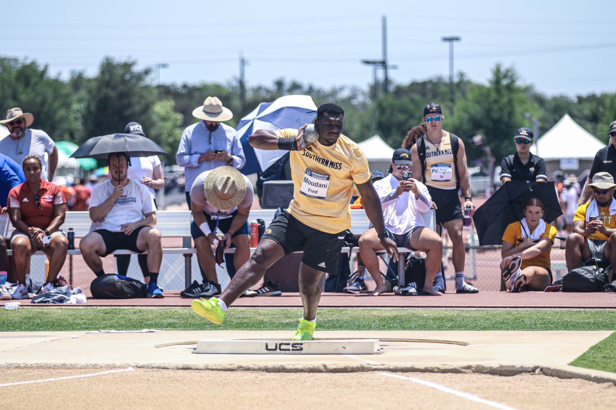 Conference USA champion ✔️
School record holder in the shot put ✔️

A great season comes to a close for <a href="/MoudaniFred/">Sun God Nika</a> as he finishes 14th at the NCAA East Preliminary. 

#SMTTT
