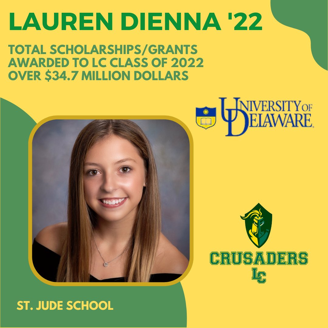 LCCrusaders's tweet photo. Proud of our soon to be @LCCrusaders graduates $34.7+ scholarships/grants awarded to this class @StJudeChalfont @mrsgreskosfifth  @AOPS_Schools @ArchPhilly @LC_STEM @SJUAdmissions @UDelaware @Jennife77090497 @annetempleton https://t.co/2dqODBg9tl