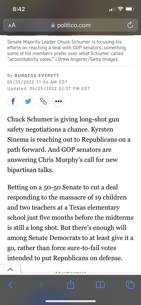 CraigNYC2's tweet photo. @SenSchumer It’s embarrassing that there is more concern for “political defense” than the lives of innocent children. Even more embarrassing that citizens elected these people thinking they had the best interests of the public in mind.  @politico https://t.co/HhBsuUSraU