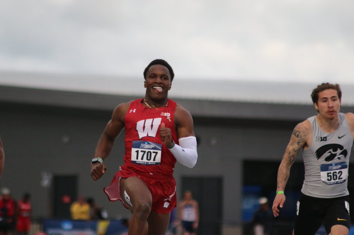 BadgerTrackXC's tweet photo. Badgers L.O. Johnson (100m), Adam Spencer (1500m) , and Jackson Sharp (1500m) head to the quarterfinals on Friday!! Let’s go Badgers🔥 https://t.co/QS2FXbFDjR