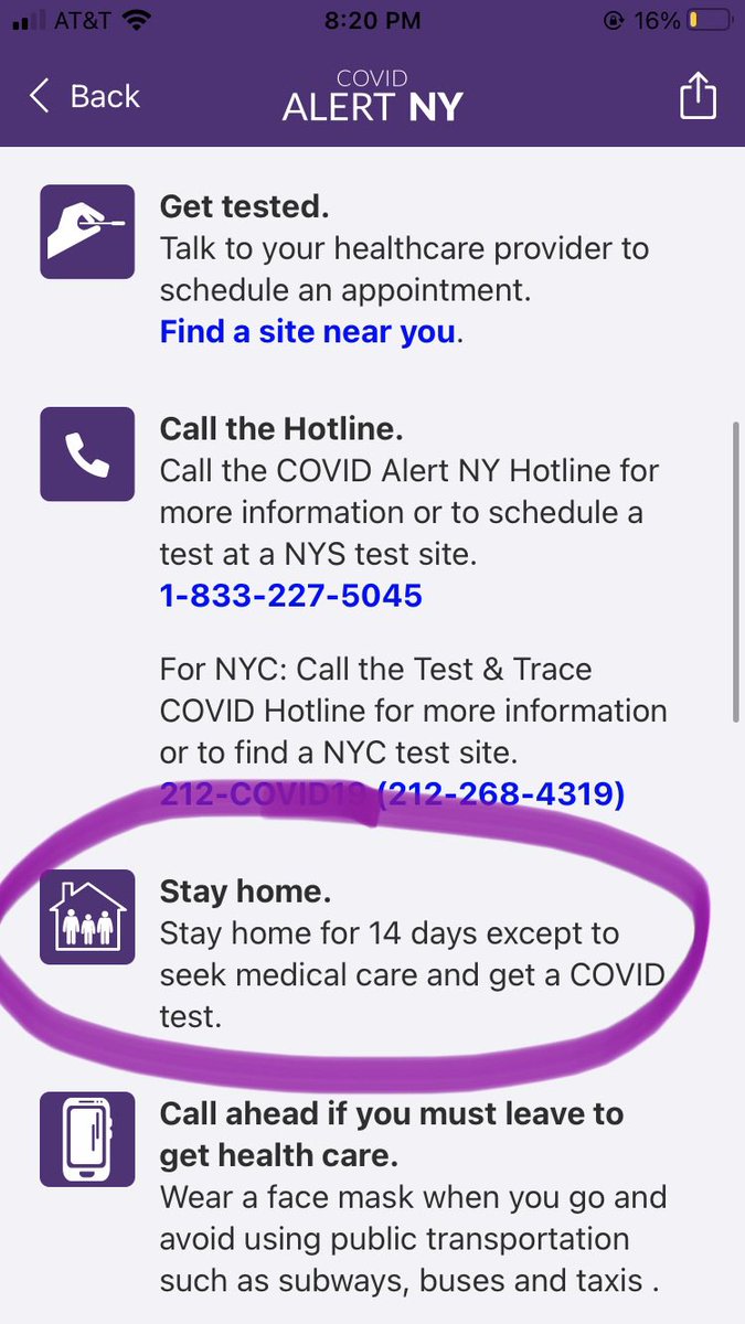 DrRoopaKM's tweet photo. I just got an exposure alert from @HealthNYGov's #Covid Alert app. Which I appreciate. But... 

The app definitely needs some updates to its quarantine guidance 😕 https://t.co/7X6nxgV5u6