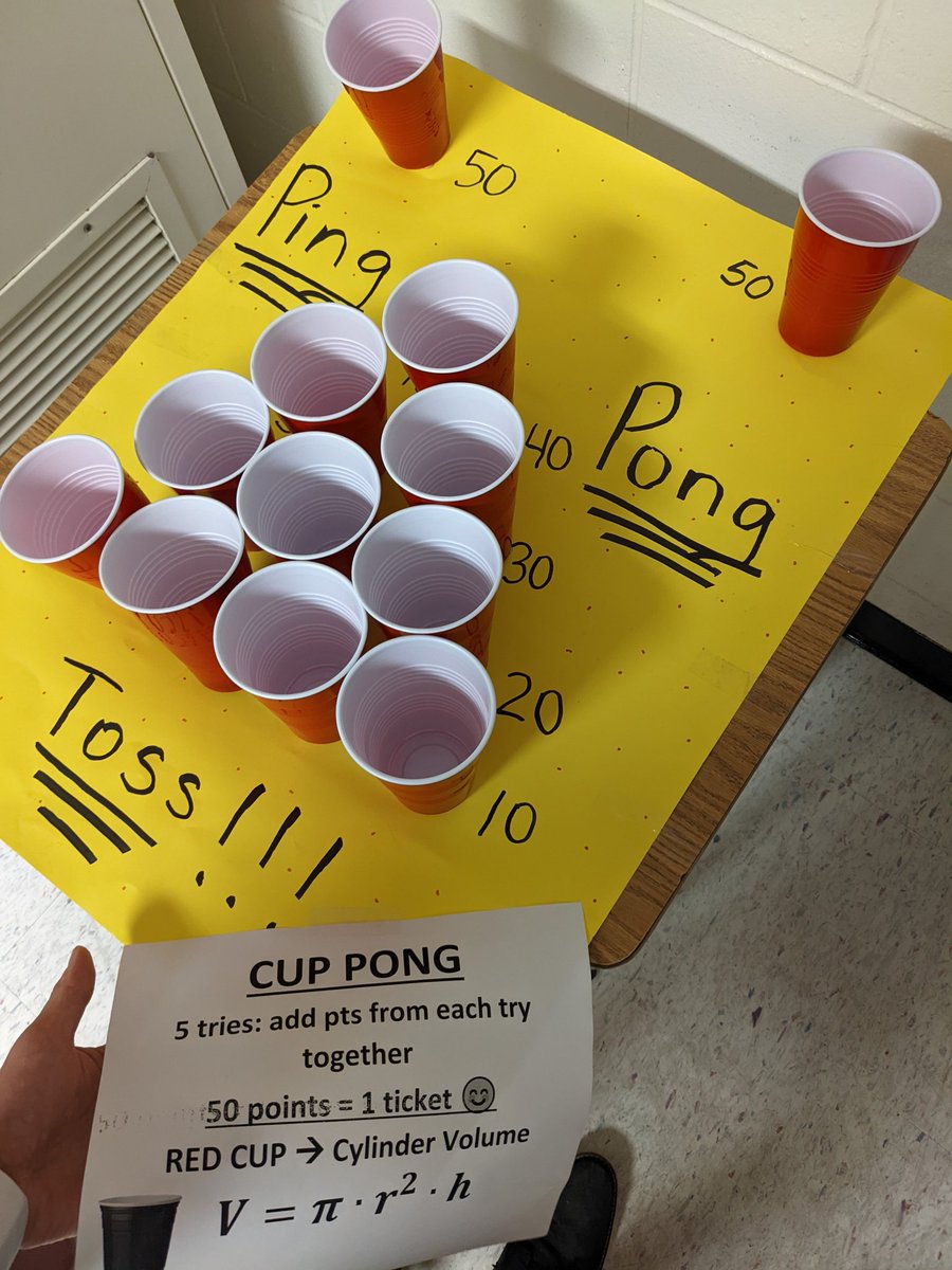 MisterWippel's tweet photo. The 4 carnival game choices: Foggy Odds, Ring Toss, Cup Pong, and Mini Golf. Each with a math focus/reminder itself. https://t.co/0T3MDnd1pH