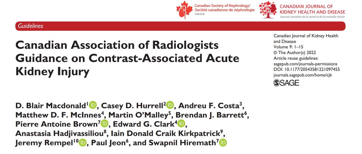 hswapnil's tweet photo. Yet another contrast AKI guideline

https://t.co/8dPSgnAkmj 

jointly published in @CARadiologists and @CanJKHD 

thread to come later - it is #OpenAccess - feel free to read and send bouquets (or brickbats) our way https://t.co/c8hU3ZjF6P