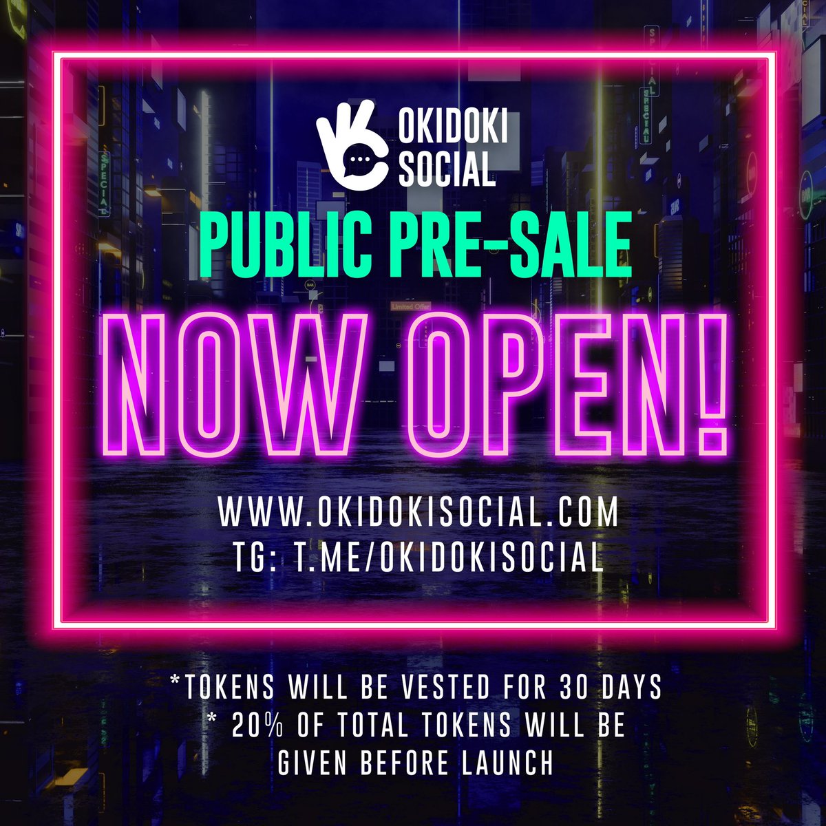 ninJaaKoL's tweet photo. @_TerryCrypto @phaltron @RiseUp_FinLLC I keep saying it -- #Okidoki is going to be special. A fully integrated social media platform that will be the HUB of engagement in the #crypto space. 

There is still time to get into the pre-sale. Educate yourself, join the TG https://t.co/HlKAiZnLul

@ONEVOICE_DeFi  #ETH https://t.co/t7NmKOyFKp