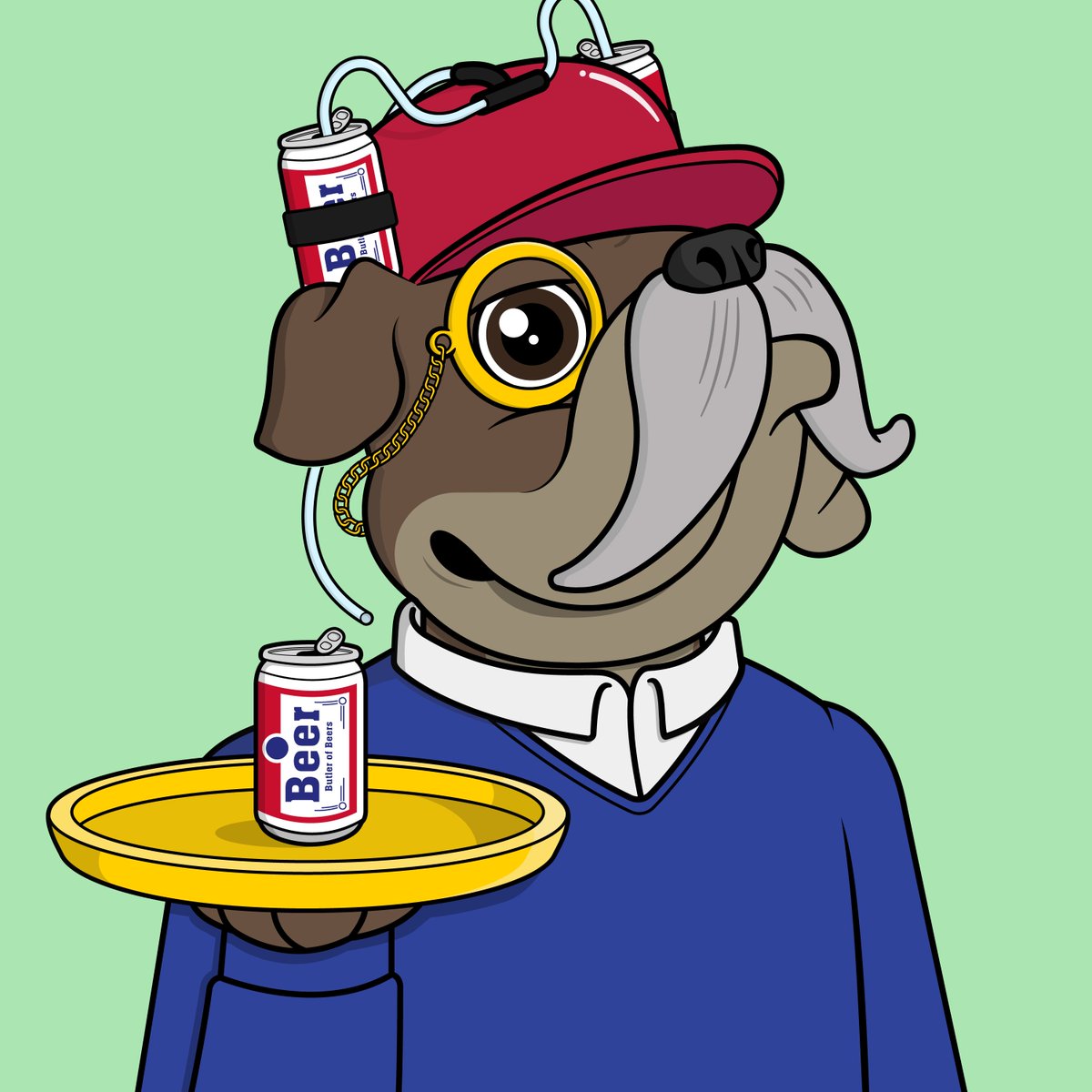 dogbutlersnft's tweet image. Had a tough day? Looking to be served a cold one (or two)? We got you... we got you.

Each #DogButler #NFT is randomly generated using a combination of over 200 hand drawn traits such as mouths, clothes, tray items and more!

#nfts #digitalart #cryptoart #nftcollector #eth