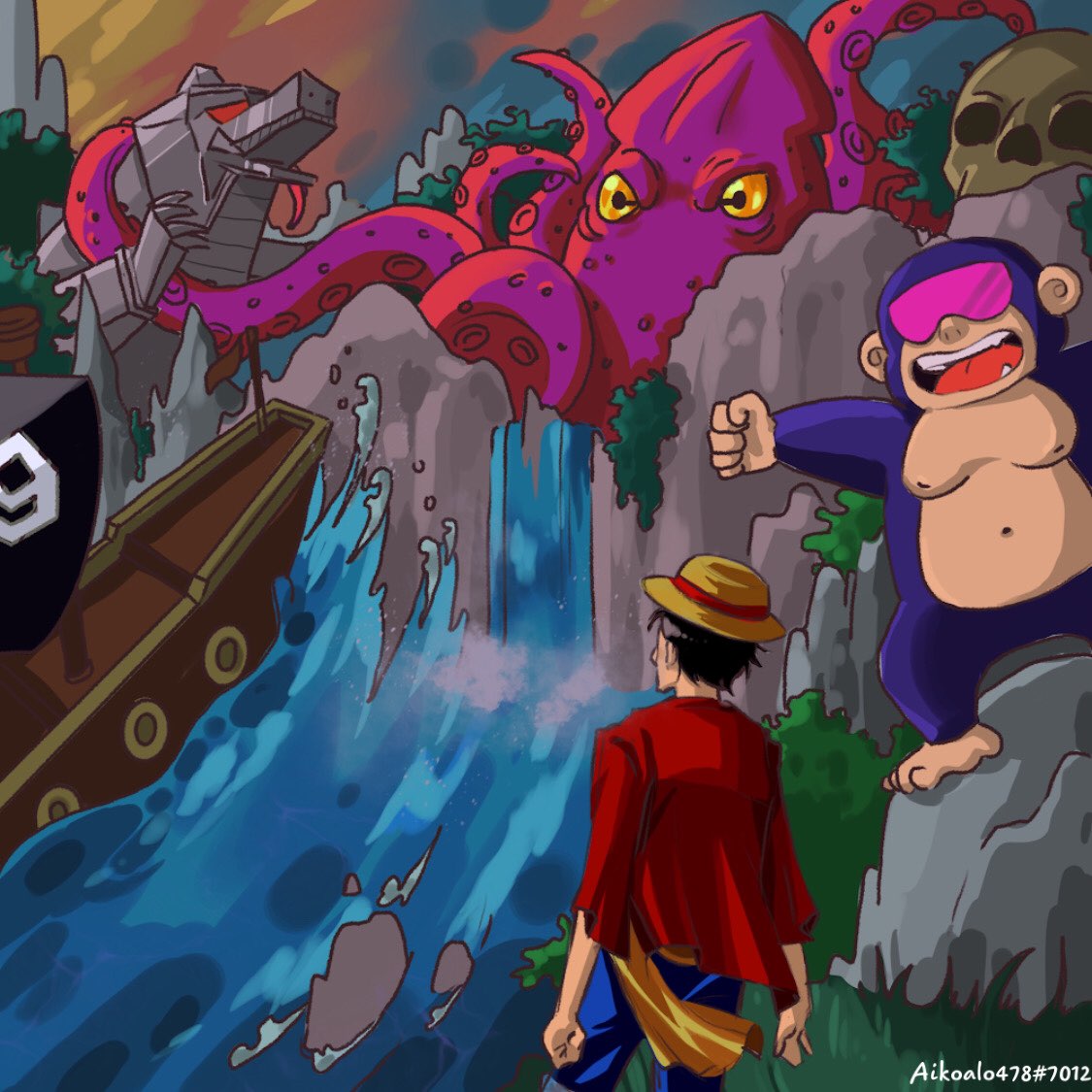 sey_uli's tweet photo. @memeland Background "Luffy has come to MEMELAND" !
My first art work. Hope you guys like it 🏴‍☠️🏴‍☠️ Gang Gang
#memelandtraits
@9gagceo @memeland https://t.co/aUcYemZIkc