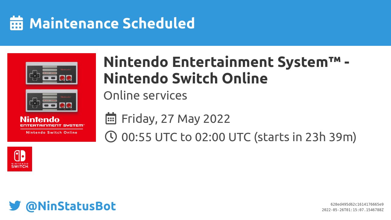 NinStatusBot on X: [Maintenance Started] Maintenance for PAC-MAN 99 is  now taking place until 06:00 UTC. #Maintenance #NintendoSwitch   / X