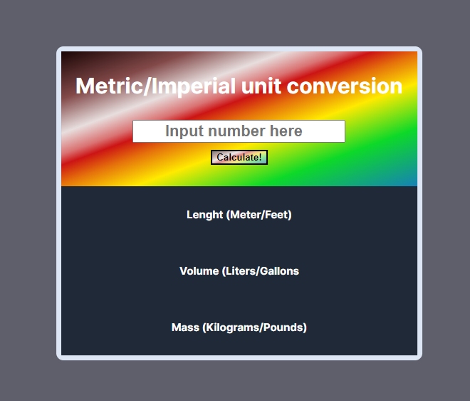 I just finished my first project from the @scrimba  JavaScript course. 'UnitConverter'! Here is the app link directly from my git hub repository. williamrs94.github.io/scrimba_UnitCo…