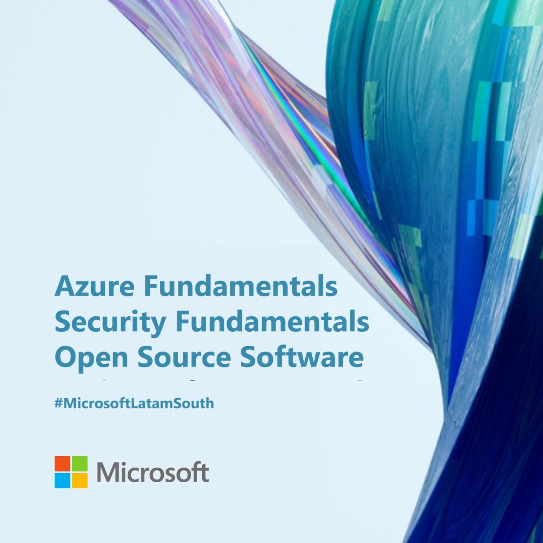 dianacalizaya_'s tweet photo. ¡Participa del MSFT Build 2022 desde donde estés! 🌎
Realiza los desafíos y gana premios!

Azure Fundamentals: https://t.co/TsBQ9kECv3
Security Fundamentals: https://t.co/FooYh0R7jq
Open Source Software: https://t.co/zL5nMBjbDi

#MicrosoftLatamSouth #MicrosoftBuild2022 #MSBuild https://t.co/bT5wZmm00m