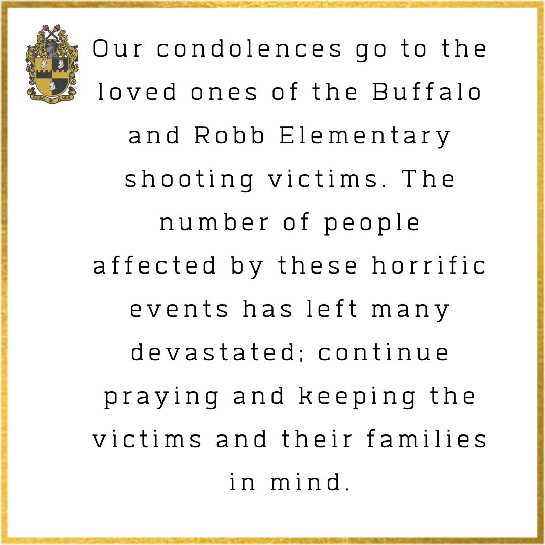 Our hearts are with the communities of Buffalo and Uvalde as they mourn through the nation’s recent incomprehensible tragedies. Continue to keep the victims along with their families in your prayers.
