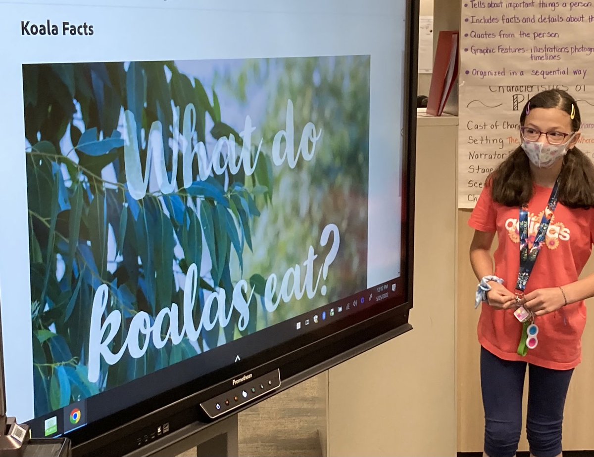 Students got creative presenting their research to the class.