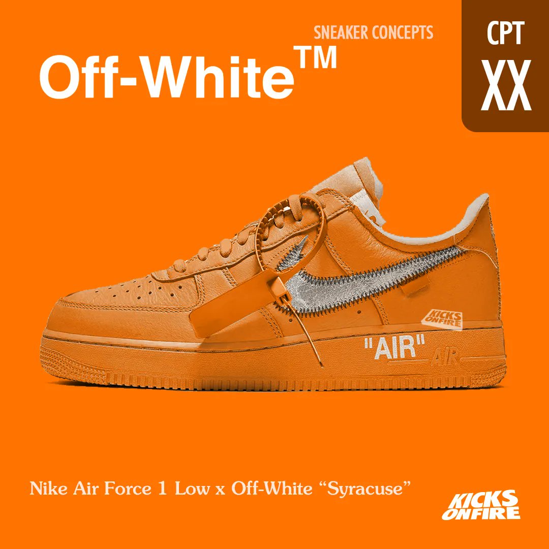 KicksOnFire on X: SNEAKER CONCEPTS: Nike Air Force 1 Low x Off-White  “Syracuse” 🍊  / X