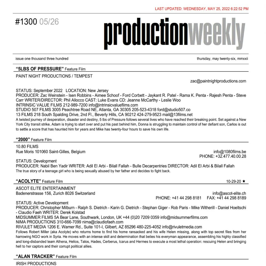Production Weekly on Twitter: 