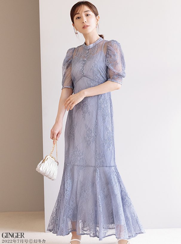 GRLから田中みな実さんが着こなすオススメ商品💐】 花柄レースリボン