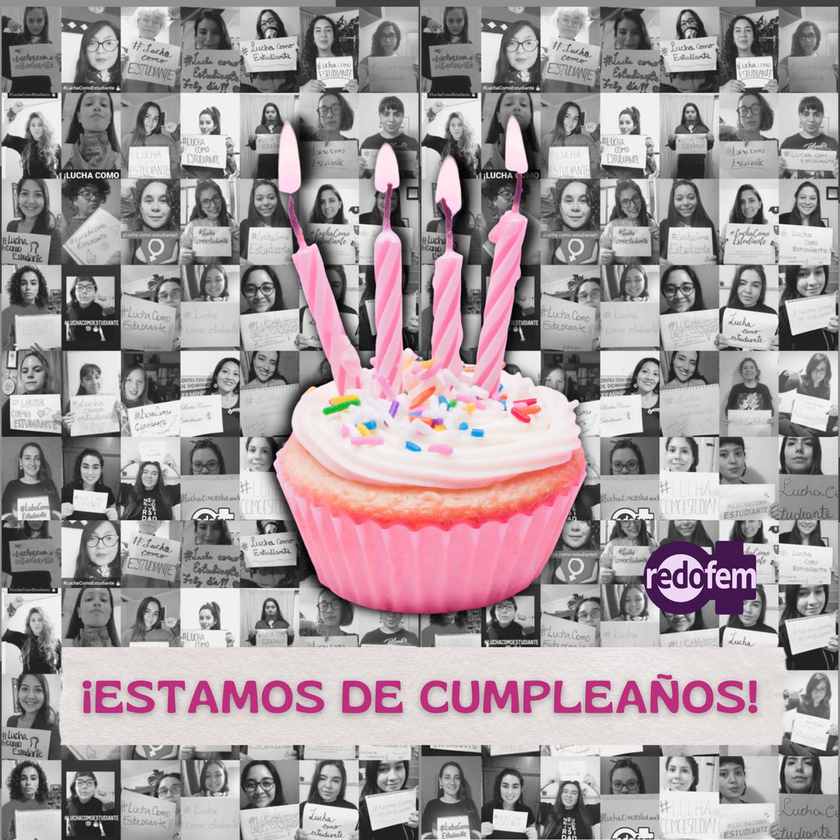 redofem's tweet photo. 🎉¡Hoy estamos de cumpleaños!🎉 Ya son 4 años de lucha por erradicar el sexismo en las aulas, por incluir y respetar diversidades, promoviendo un proyecto de ESI de acceso universal, por una educación pública, laica y no sexista, por una Educación Feminista para Chile✊💜 https://t.co/8RXOul24Rx