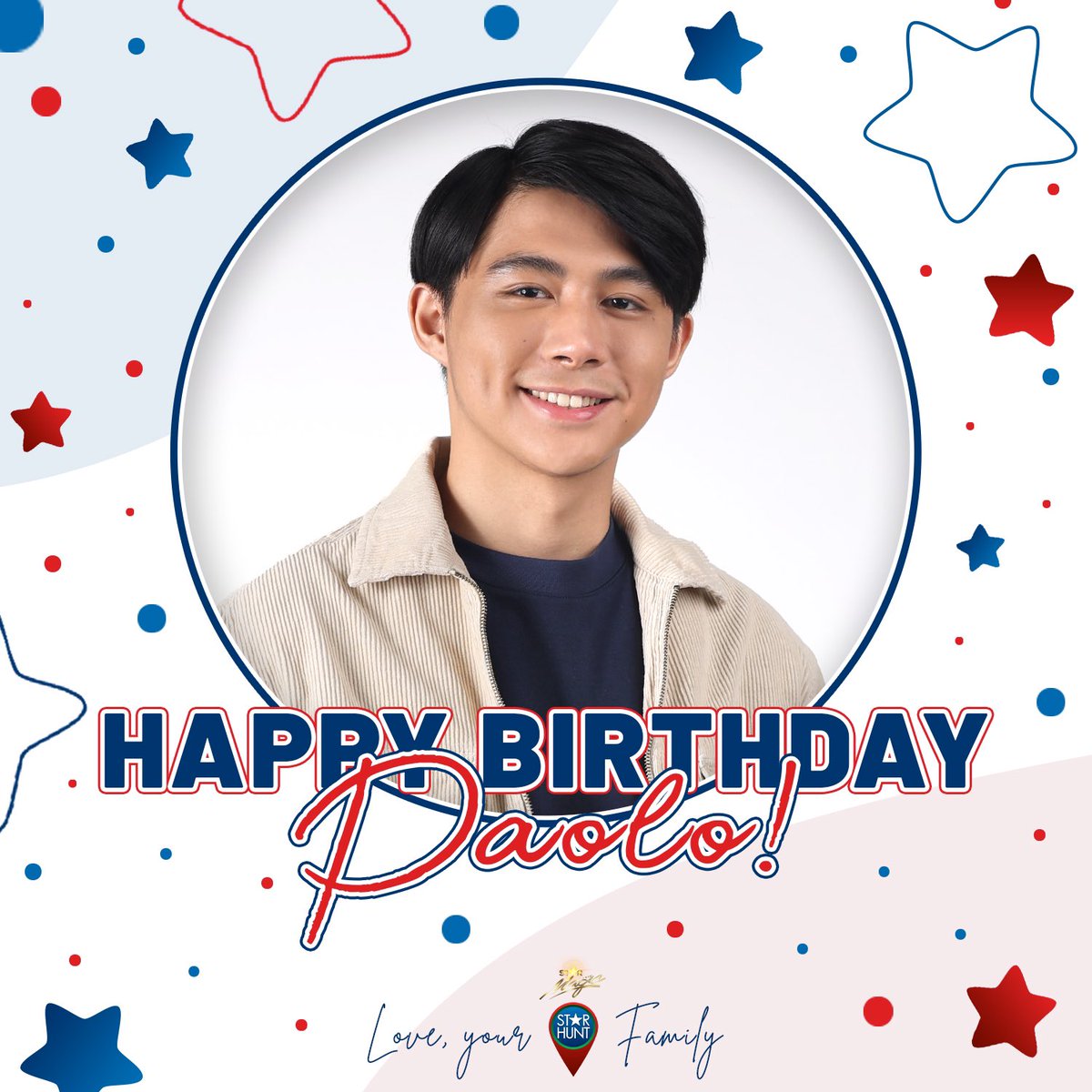 starhuntabscbn's tweet photo. Happy Birthday, @paoloalcantara_! 🎉 May all your wishes come true!✨ Enjoy your day and always keep on shining!

Love, your Star Hunt family ❤️ https://t.co/41bo1yJZtI