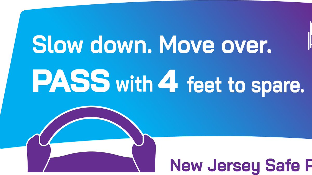 Everyone deserves to be safe on #NJ streets. Take the pledge to spread awareness of the new Safe Passing Law and commit to setting an example for others by passing vulnerable road users safely 🚶‍♀️🛴👨‍🦽🚲
➡️ bit.ly/SafePass4NJ
#SafePass4NJ #SafeStreetsForAll #ZeroTrafficDeaths