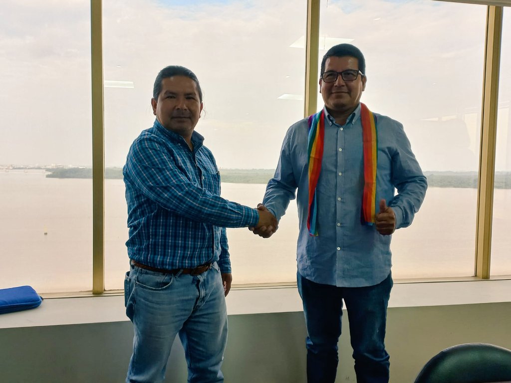PKnacional18's tweet photo. En el cantón Alfredo Baquerizo Moreno (Juján) el Coordinador Nacional @marlon_santi junto al Coordinador Provincial de Guayas Luis Miguel Quito del Movimiento de Unidad Plurinacional @PKnacional18 en la presentación de los precandidatos por nuestro movimiento #Listas18. https://t.co/C1Vjx7QJ3N