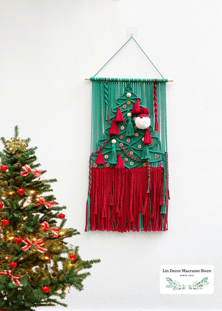LinDecorMacrame's tweet image. Macrame Christmas Tree Wall Hanging, Modern Christmas Tree, Christmas Farmhouse Decor
( find us on etsy, link in bio)
#macramechristmastree #bohochristmasdecor #holidaydecor #ChristmasTree #christmasgift #christmasboho #macramewallhanging #bohodecor 
#macramemoderntree #Christmas