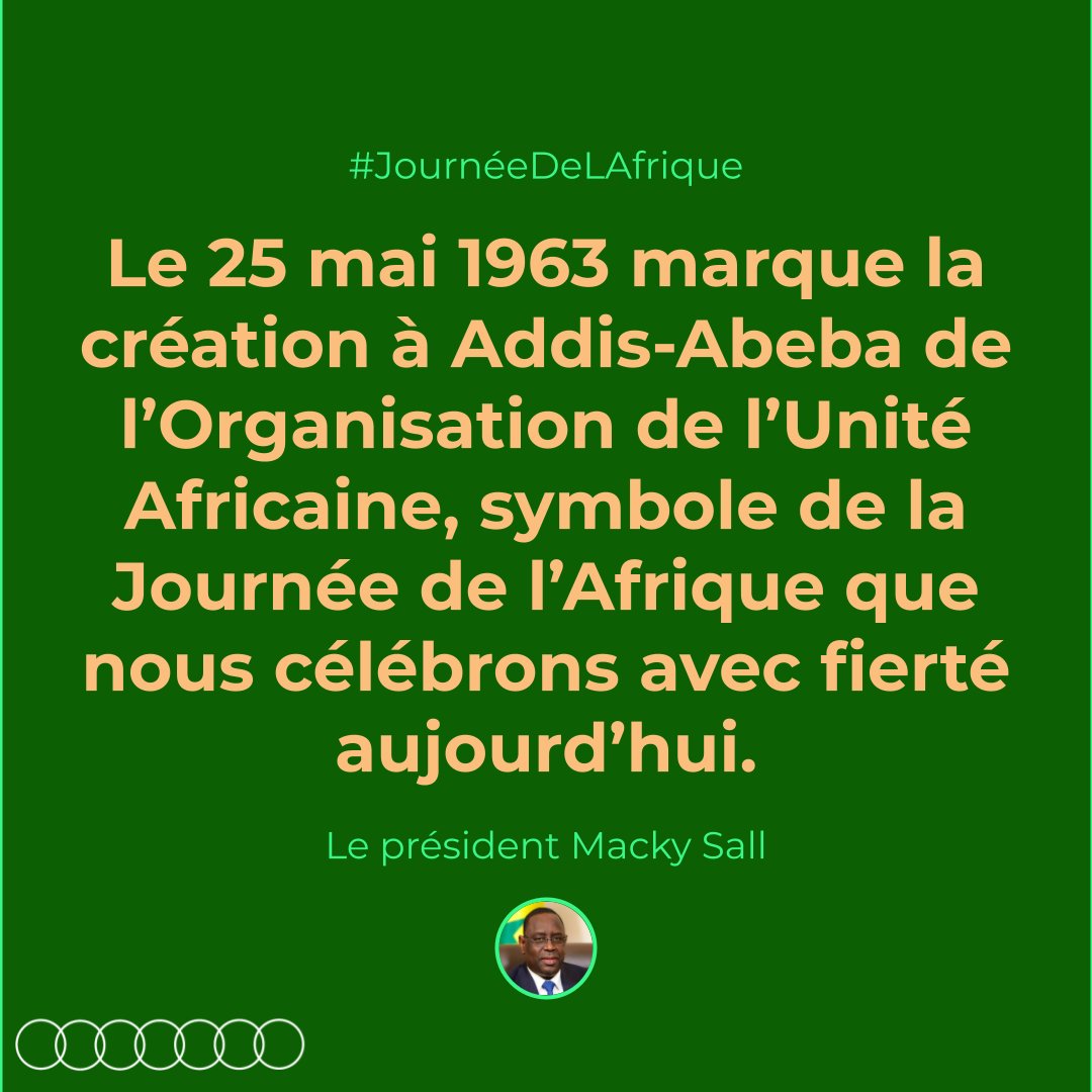 La Commission africaine des Droits de l'homme et des Peuples <a href="/achpr_cadhp/">African Commission on Human and Peoples' Rights</a> joint sa voix à celle du Président de L'Union Africaine <a href="/Macky_Sall/">Macky Sall</a> <a href="/PR_Senegal/">Présidence Sénégal</a> pour célébrer la date du 25 mai. L'Afrique que nous voulons n'est pas celle que nous avons. Travaillons à son amélioration!