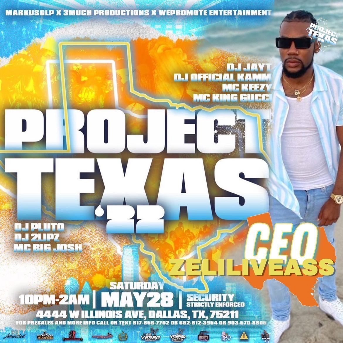 Zeliliveass's tweet photo. Yea We Definitely Coming With That Shi* This Summer Hope Y’all Ready !!
This Saturday The Biggest Project In The Great State Of Texas 🔥🇨🇱🎬
#ProjectTexas22 • Dallas, Tx
Presales Available NOW‼️
Smoke Friendly
Drinks Specials + 2 Full Bars(no byob)
Food Truck & Taco 🌮 Stand https://t.co/nExcULqQkD