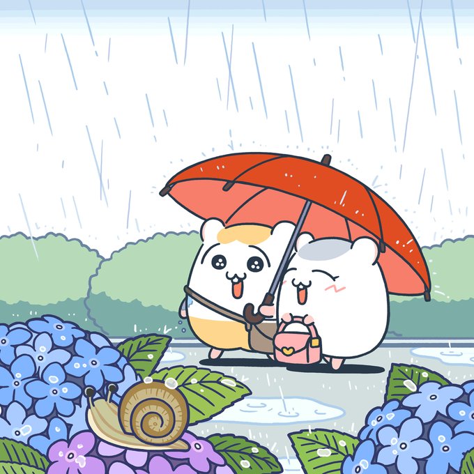 「雨 相合傘」のTwitter画像/イラスト(人気順)