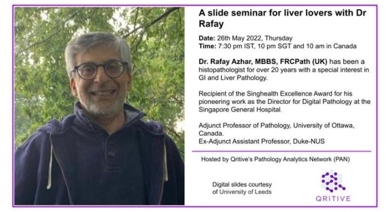 Interested to learn more about #liverhistopathology? Join renowned histopathologist Dr Rafay Azhar on an engaging slide seminar around liver biopsies happening today!

Register @ eventbrite.sg/e/a-slide-semi…