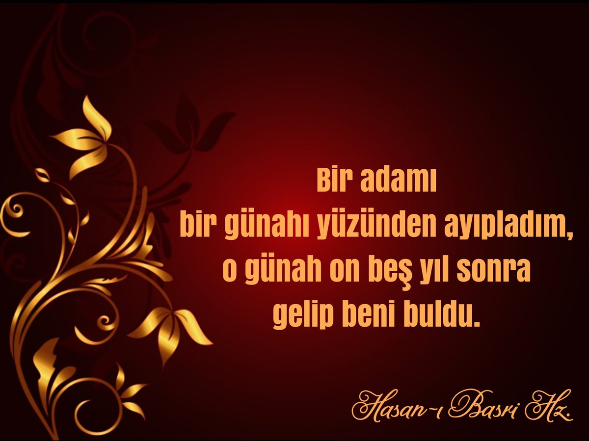 DrKudret's tweet photo. Bir adamı bir günahı yüzünden ayıpladım, o günah on beş yıl sonra gelip beni buldu.
Hasan-ı Basri Hz. https://t.co/8wmPfJevLm