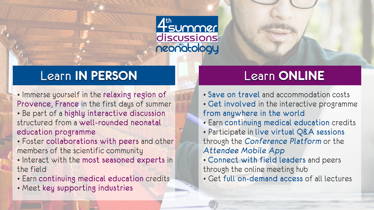 Summer Discussions on Neonatology (@neoprovence) on Twitter photo Top #neonatologists are meeting in Provence! Join us for 4th #SummerNeoDiscussion either IN PERSON or ONLINE.
👉 bit.ly/Registration-N…
SPECIAL FEE dedicated to Fellows, Residents, #Neonatology Nurse & Midwives!
#neoTwitter #NeoNurse @ESPR_EBN <a href="/EBNEO/">Evidence-Based Neo</a> <a href="/infantcentre/">INFANT Centre</a> <a href="/WCHKarger/">Women's and Children's Health | Karger</a> Top #neonatologists are meeting in Provence! Join us for 4th #SummerNeoDiscussion either IN PERSON or ONLINE.
👉 bit.ly/Registration-N…
SPECIAL FEE dedicated to Fellows, Residents, #Neonatology Nurse & Midwives!
#neoTwitter #NeoNurse @ESPR_EBN <a href="/EBNEO/">Evidence-Based Neo</a> <a href="/infantcentre/">INFANT Centre</a> <a href="/WCHKarger/">Women's and Children's Health | Karger</a>