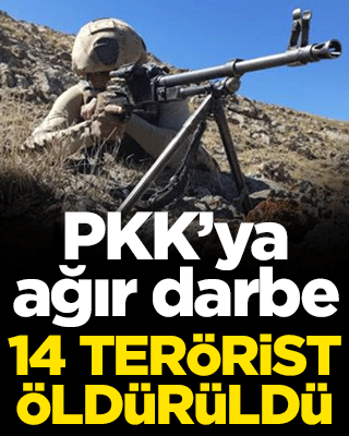 PKK'ya ağır darbe! 14 terörist öldürüldü yeniakit.com.tr/haber/pkkya-ag…