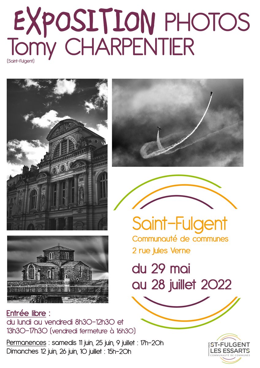 TomyCharpentier's tweet photo. Ma première exposition ! ☺️

Au détour d'un weekend où vous n'avez rien prévu de faire, n'hésitez peut-être pas à venir faire les curieux 🙂Exposition de 12 clichés en édition limitée à 5 tirages chacun.

@DepVendee https://t.co/Wx3bITzmvz