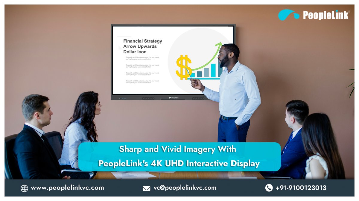 #Interactivetouchdisplay panels by #PeopleLink offer a splendid #4KUHD resolution. With sizes up to 86 inches, it captures everyone's attention with exemplary #pictures, #videos, and #presentations.

#allinonedisplay #interactiveflatpanel #videoconferencing #smartboard