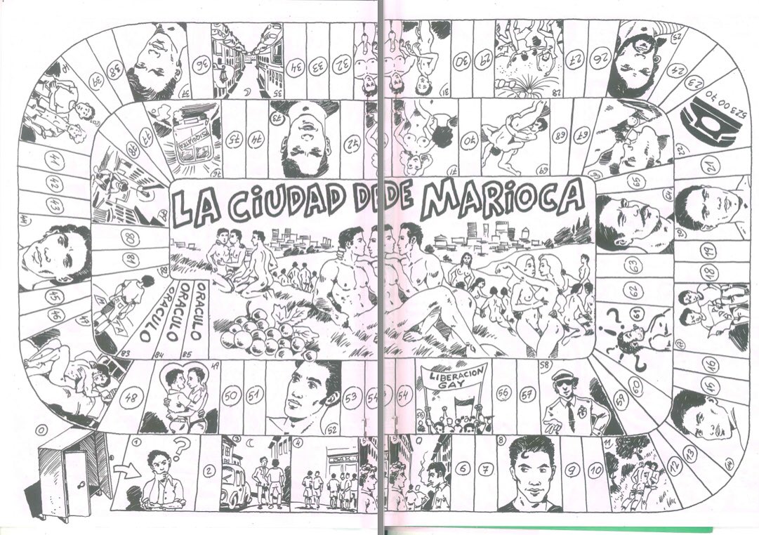 ramonmartz's tweet image. Hace 30 años la buena gente que elaboraba la revista «Entiendes?» en @COGAM inventó un juego maravilloso: la #Marioca, una versión de la Oca ambientada en el ambiente gay del momento. Desarrollaron unas reglas fantásticas y activistas.
Aquí lo tenéis: ¡jugad en su honor!