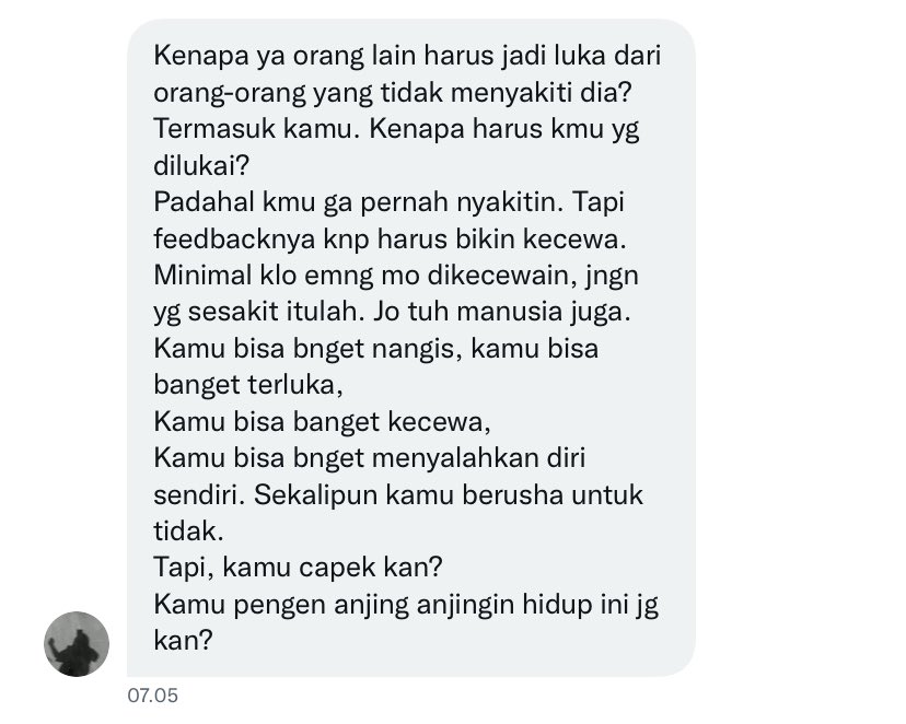 HampirFajar's tweet photo. LO PERNAH GAK SIH BUTUH BGT VERBAL KEK GINI , TAPI YG NGELAKUIN BUKAN ORANG YG LO PEDULIIN TAPI JUSTRU ORANG YG BAHKAN LO GAK KENAL, NANGESSS ANJEEENGG GUEEEEEEEE!! https://t.co/TlRA6TqyVV