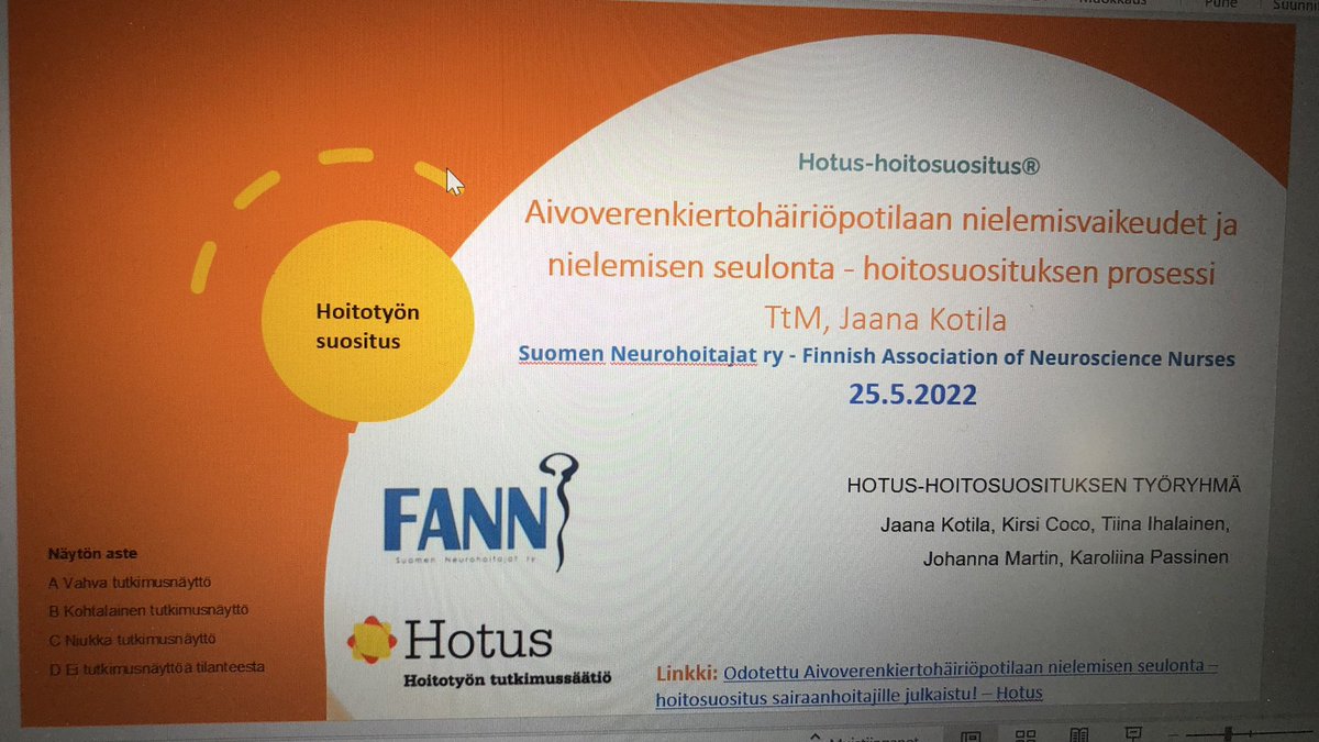 Tutkittu tieto pitää viedä myös käytäntöön palvelujen ja hoidon kehittämiseksi @HolopainenArja @HotusFI @HParisod Kiitos yhteistyöstä. Eilen esitelty @Fann_ry opintopäivillä #hoitosuositus