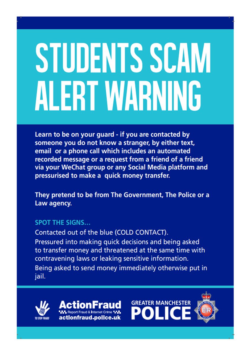 UOMCRA's tweet photo. Advice from the Police. Please be aware of online and social media scams https://t.co/lssBehVANb