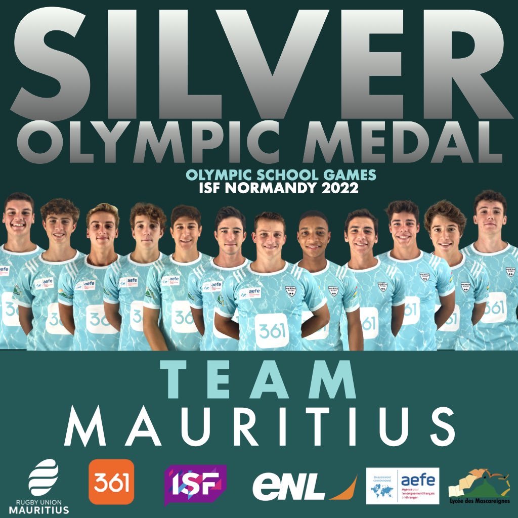 mauritiusrugby's tweet photo. 🥈Silver Medal 

What an unbelievable performance from our team !
All players are part of the new high performance school program LDM Excellence Academy of Sport supported by @aefeinfo 🇫🇷

#Paris2024 https://t.co/Yu5BUGLLvs