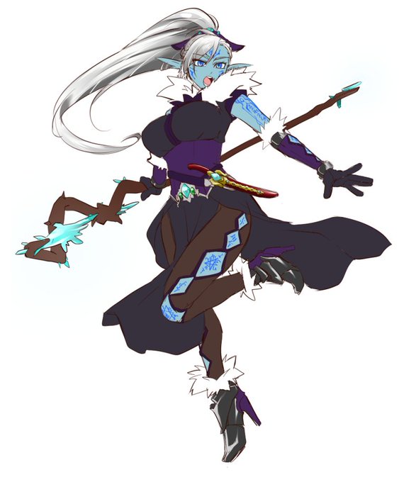 ダークエルフの魔法使い❄️エル・メリダ 