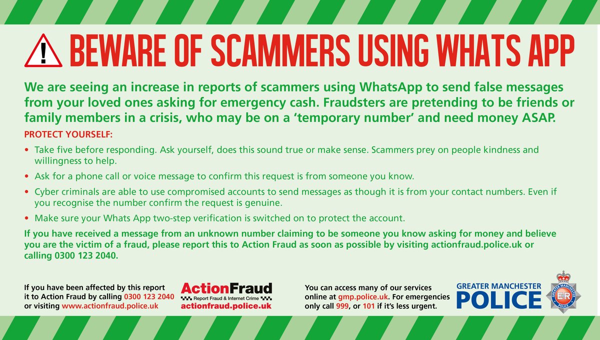 UOMCRA's tweet photo. Advice from the Police. Please be aware of online and social media scams https://t.co/ZWPkymXqVE