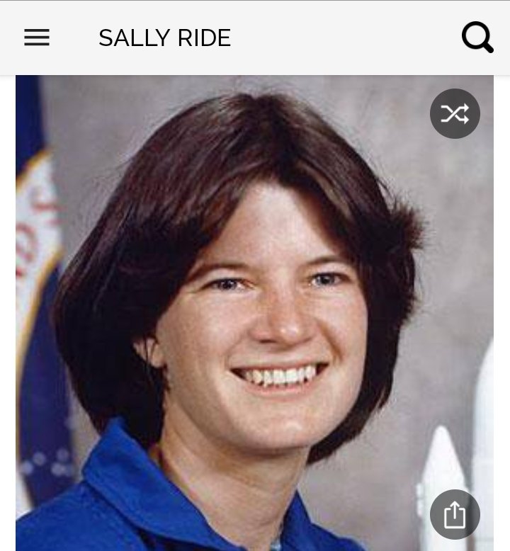 Happy birthday to this great astronaut.  Happy birthday to Sally Ride 