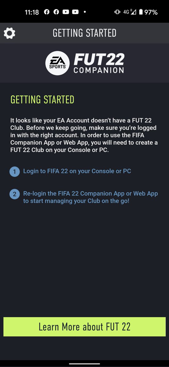 Clanwalk3r's tweet photo. Brain dead EA take the servers down during rewards like morons.
If you have this, don't panic.
You should be fine to log in, in a few hours.
#FIFA22 #FIFASERVERS https://t.co/b3Wl0op2Ak