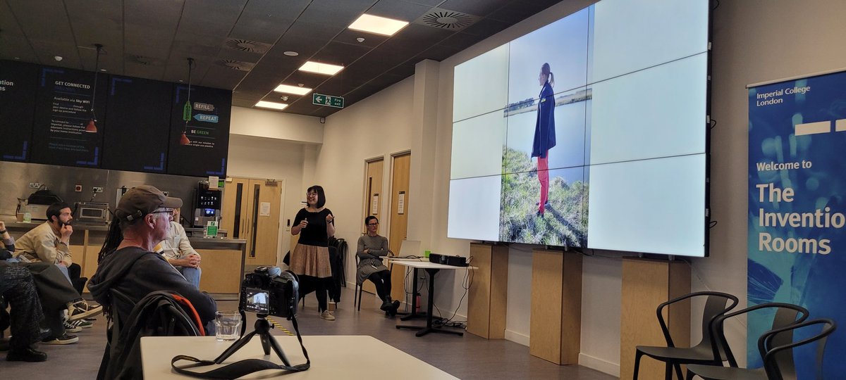 PJ_Hub's tweet photo. Thank you @CRapezzi #NataliaCampos #Hesther for sharing their work in Ukraine, to @imperialcollege @InventionRooms for their great support and the public for being part of the #PhotojournalismNights event and contribute to discussion on #freelancers_risks, #war #photography https://t.co/26aRTtS3uK