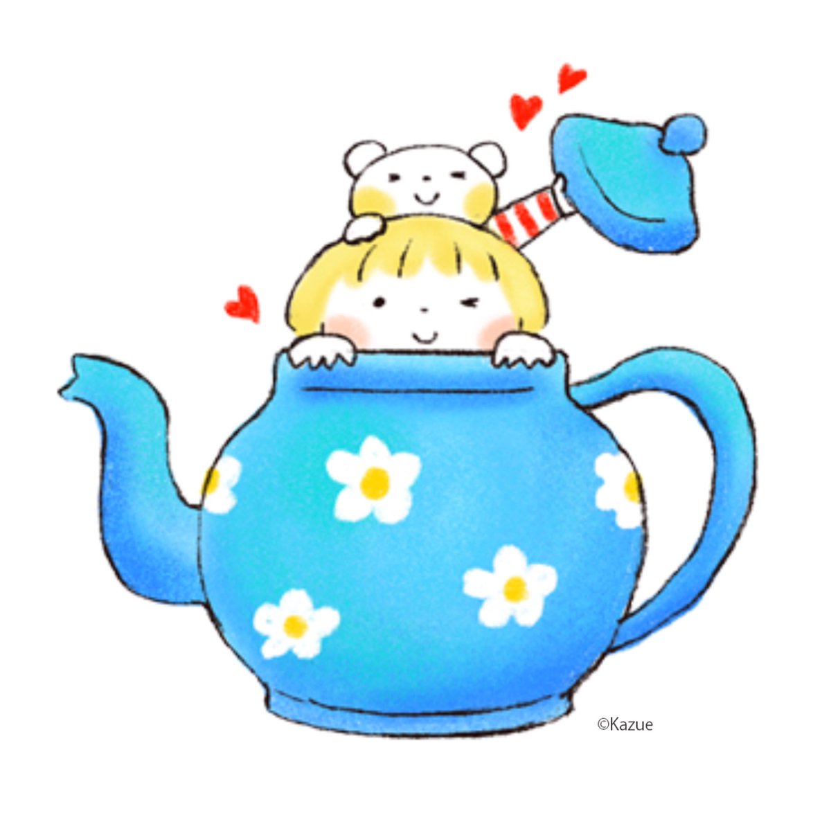 お気に入りの ティーポットを使って ホッとひといき♫ ✨新作スタンプ