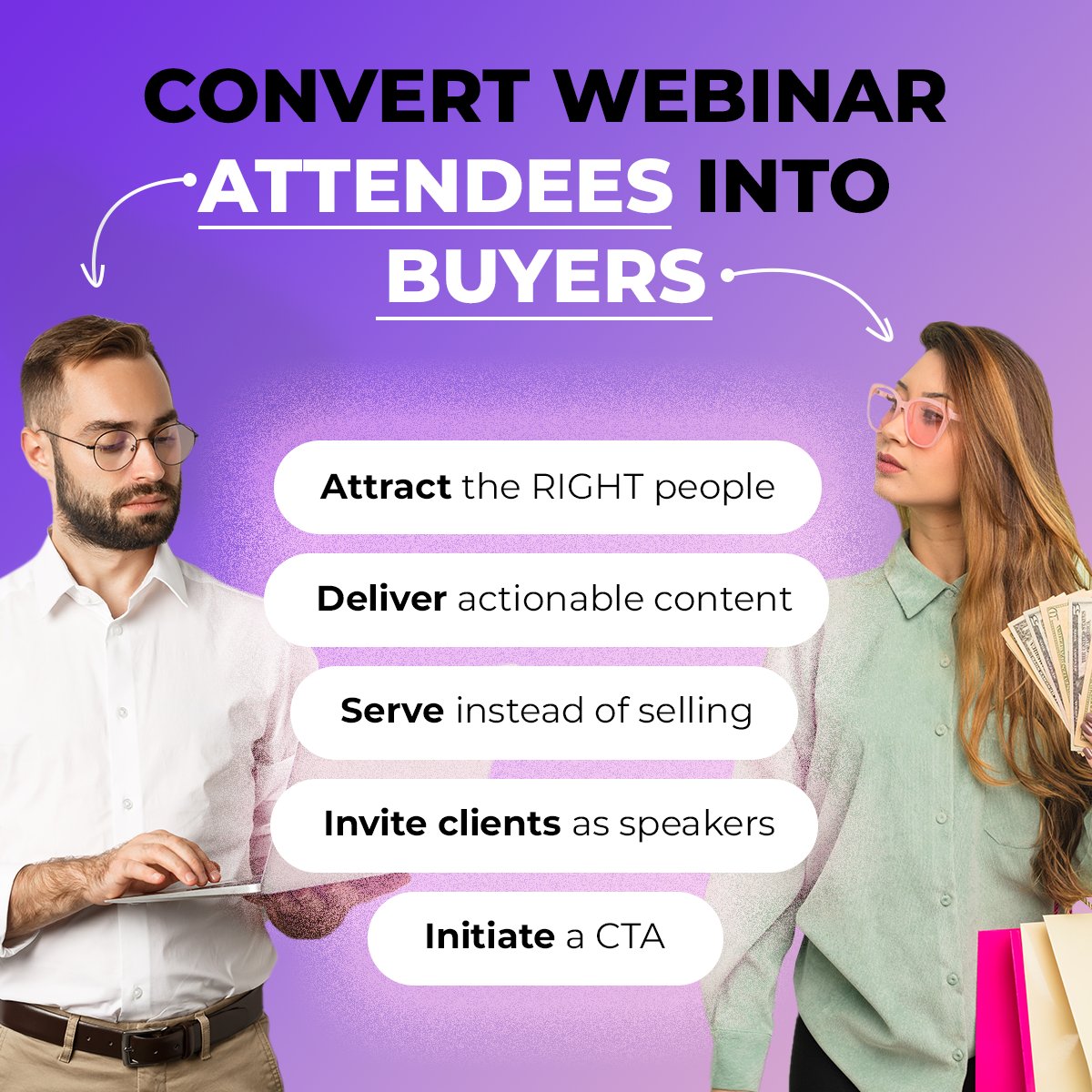 Bring your webinar experience to life and turn it into a profit machine by converting attendees into buyers with these tips by @everytaleevents. Plan your events with us for 360 Degree virtual event solutions. 

#virtualconferences #webinarsforbusiness  #everytale