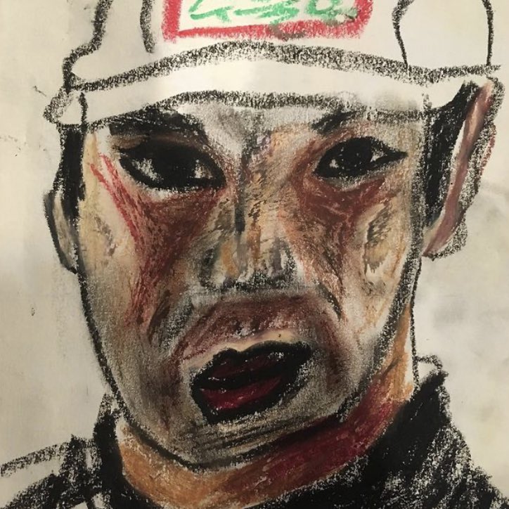 makoamara's tweet photo. self portrait and collage. https://t.co/t8ZmpOZNHz