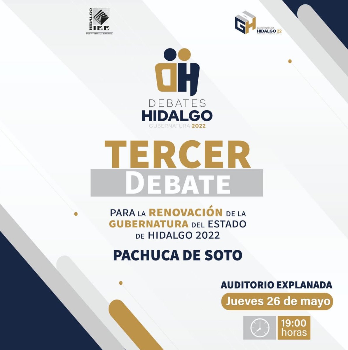 AudiExp_Pachuca's tweet photo. Tercer Debate

Para la renovación de la gubernatura del Estado de Hidalgo 2022

Jueves 26 de Mayo

19:00 https://t.co/H0qI1eHkOC