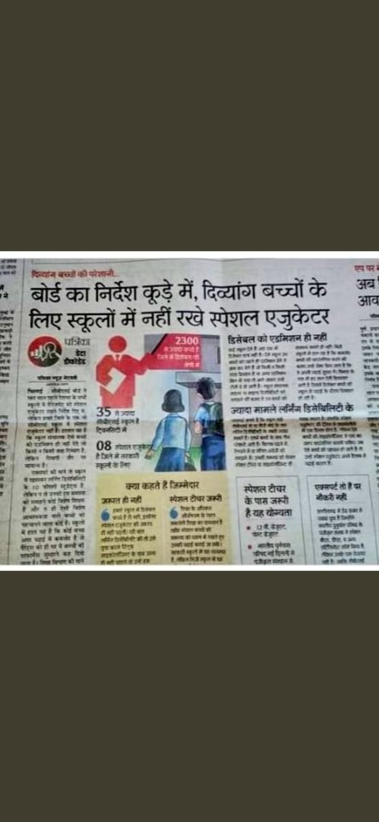Kirandubey_24's tweet photo. छत्तीसगढ़ के दिव्यांगों का शिक्षण एवं पुनर्वास संबंधी दर्द महसूस करे...
केवल संसाधन उपलब्ध करवाना कोई हल नहीं है।🙏
9 लाख दिव्यांग बच्चे और विशेष शिक्षक मात्र 160
@GovernorCG @bhupeshbaghel
@MohanMarkamPCC
@Drpremsaisingh
@AnilaBhendia
#vacancy_for_special_educator_for_disable https://t.co/4chlq4tTgn
