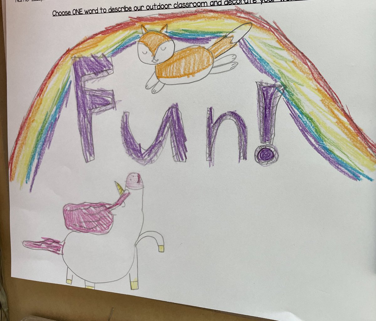 MsAlbertisClass's tweet image. Day 16 #walkingcurriculum challenge (a bit behind, but committed!): adjective walk for school Literacy Week. Choose 1 word to describe outdoor learning! (❤️the creativity in # 3). *disclaimer: we have learned alongside of all things depicted, but unfortunately no unicorns…yet!
