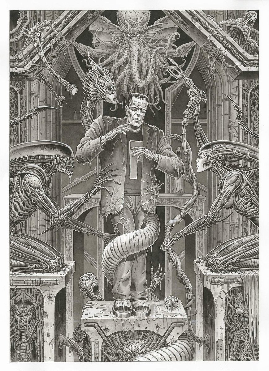 Frankenstein's Monster and the Aliens 
By Giorgio Comolo giorgiocomolo.it  instagram.com/giorgiocomolo
#GiorgioComolo